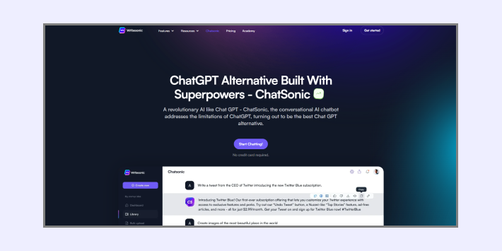 Chatsonic - chatgpt alternative