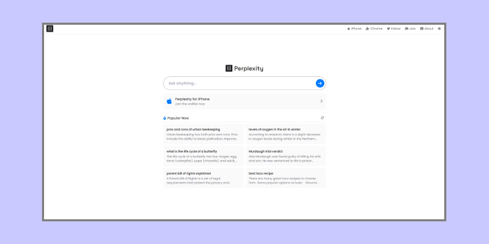 Perplexity.ai - chatgpt alternative