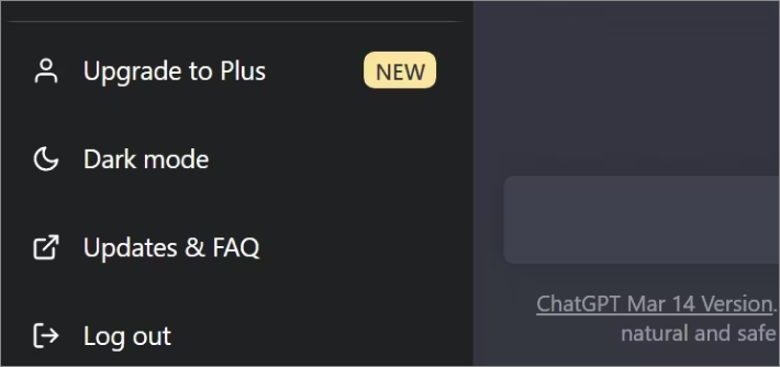 ChatGPT Upgrade to plus
